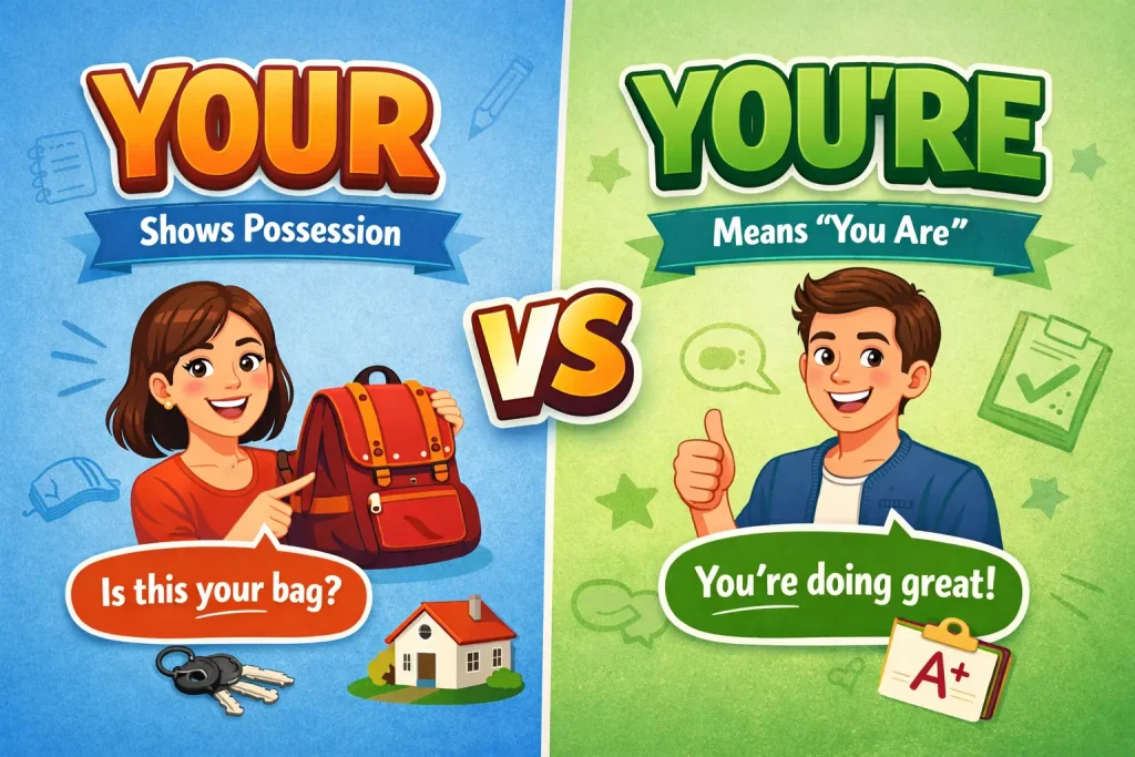 Difference Between Your and You’re (Complete Easy Guide)