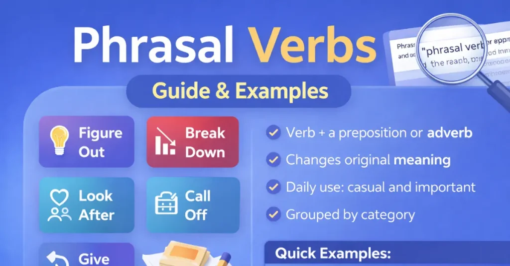 Phrasal Verbs: Meaning, Types, List and Examples