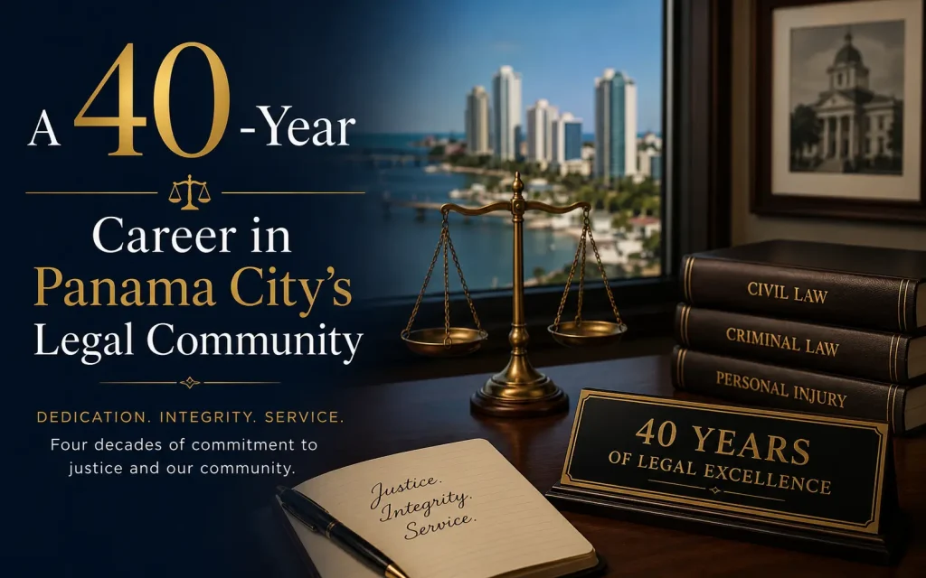 a 40-year career in panama city's legal community