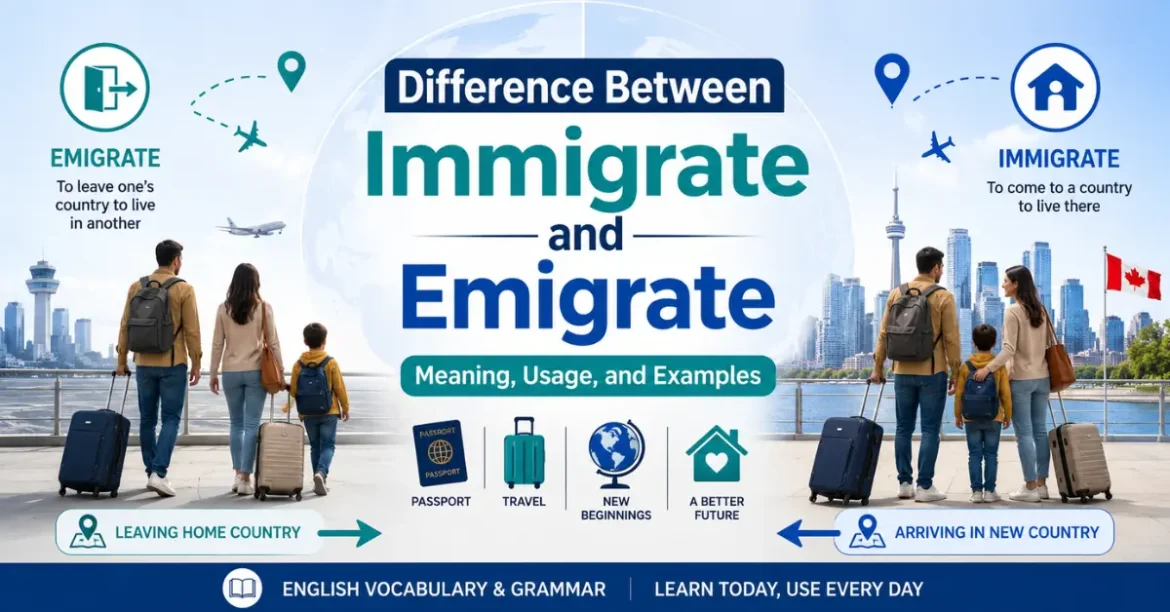 difference between immigrate and emigrate