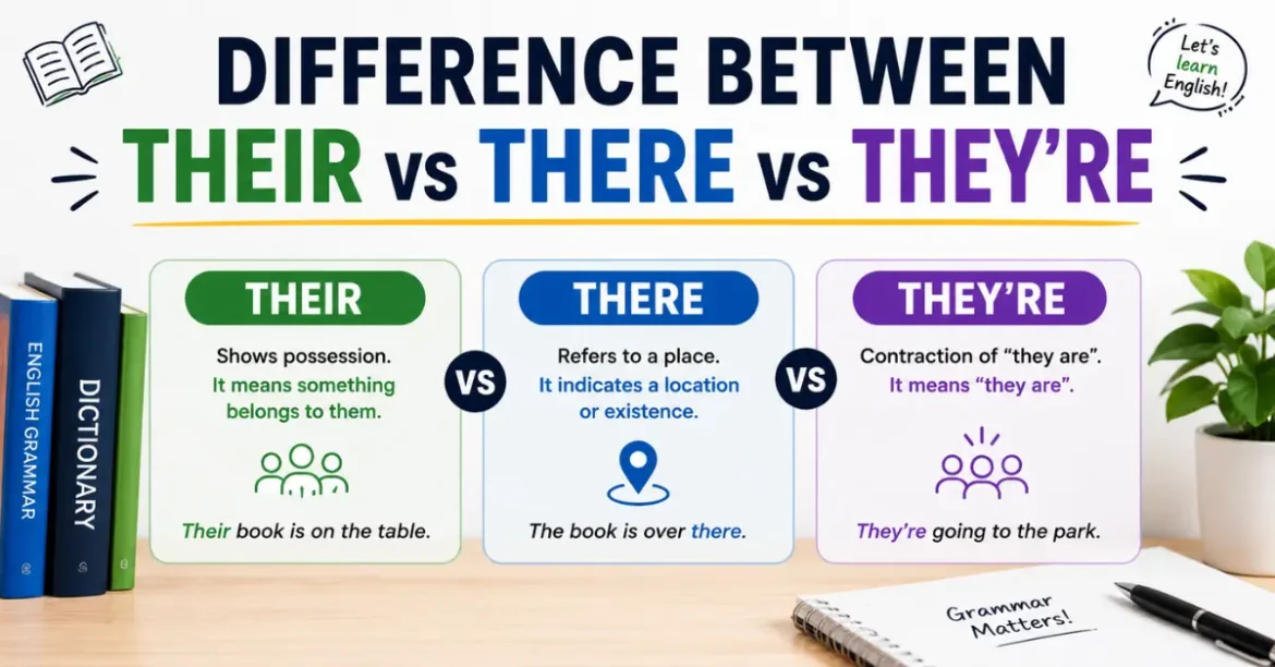 difference between their vs there vs they're
