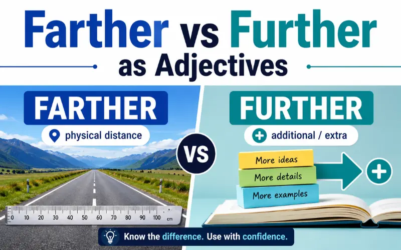 farther vs further as adjectives