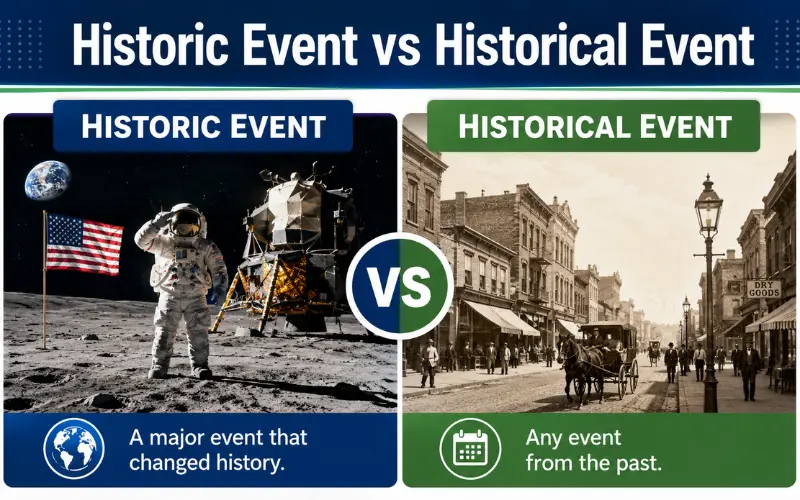 historic event vs historical event