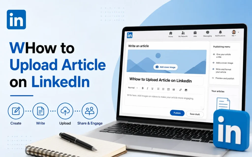 how to upload article on linkedin