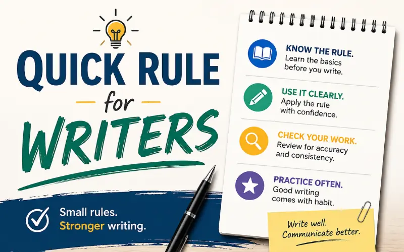 quick rule for writers