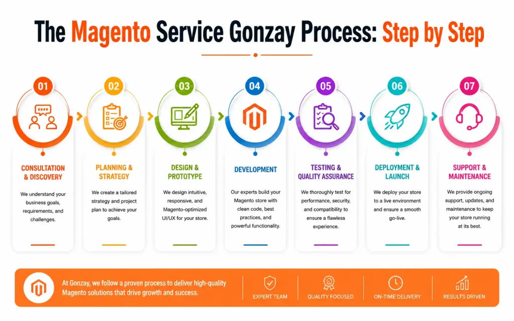 the magento service gonzay process step by step