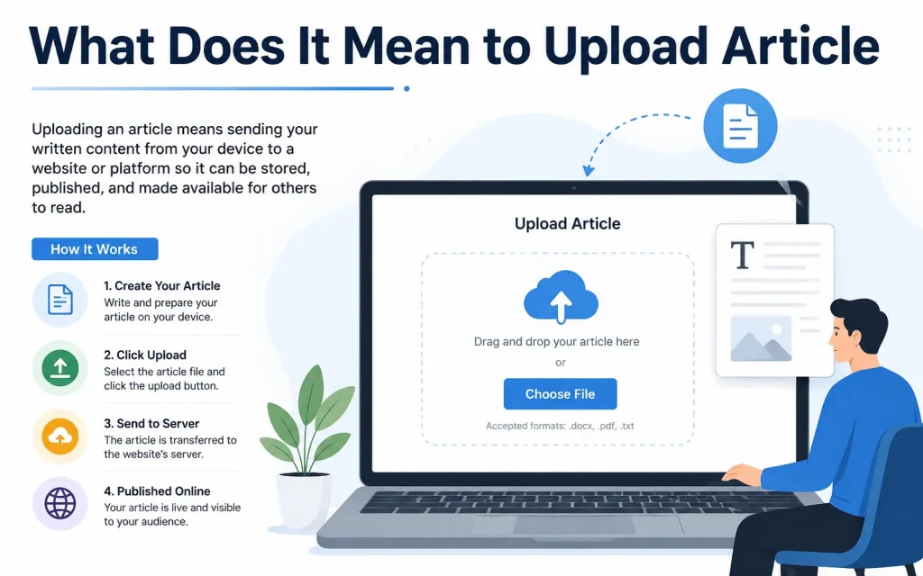 what does it mean to upload articles