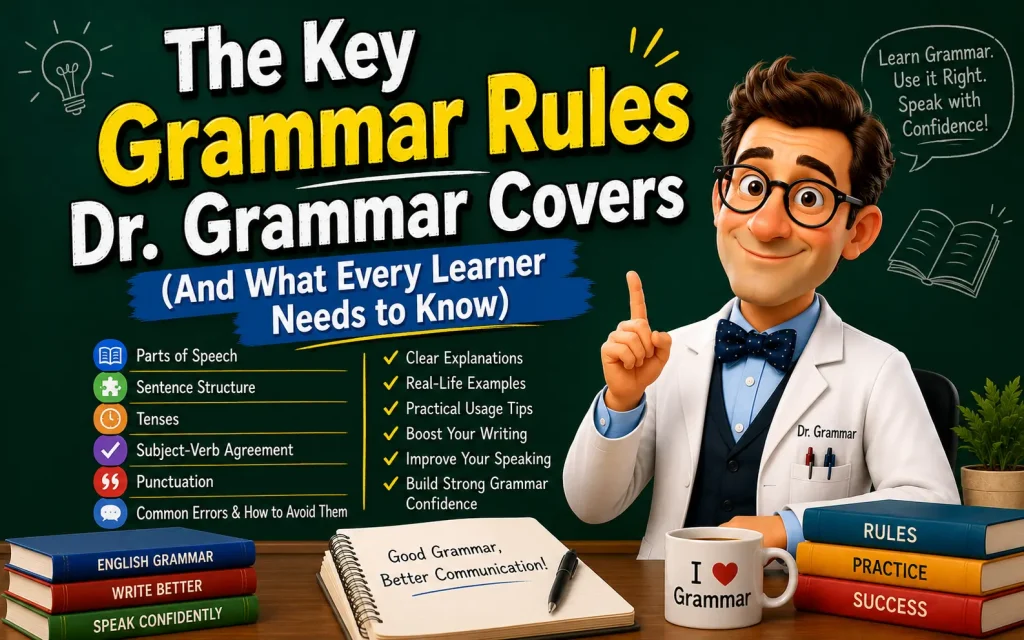 the key grammar rules dr. grammar covers (and what every learner needs to know