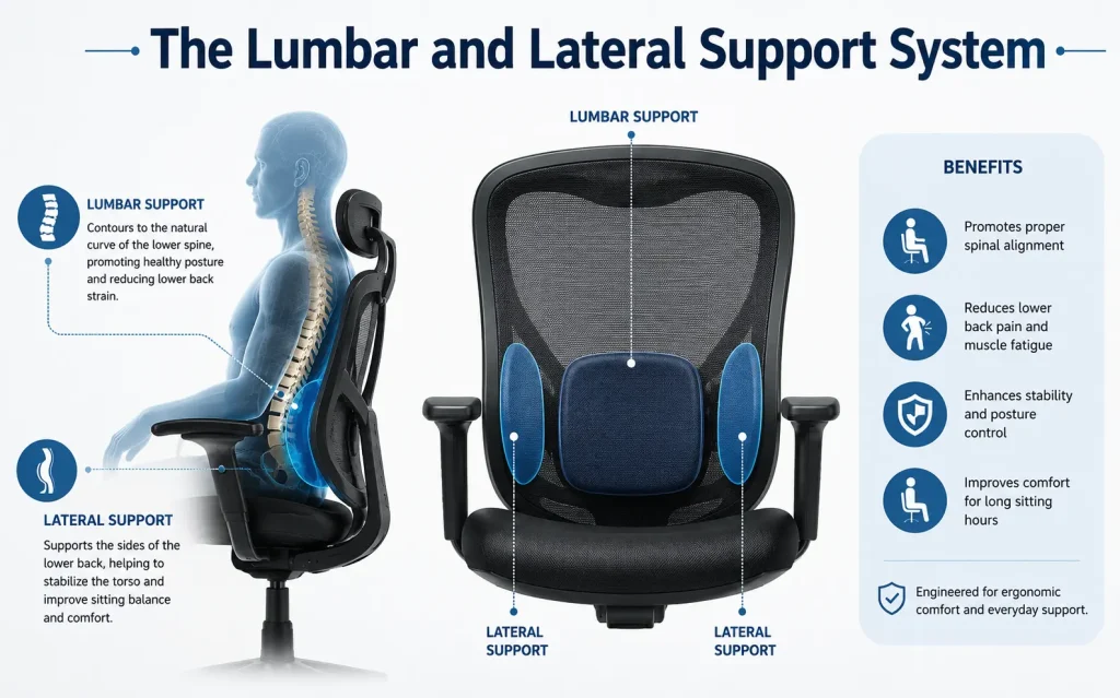 the lumbar and lateral support system